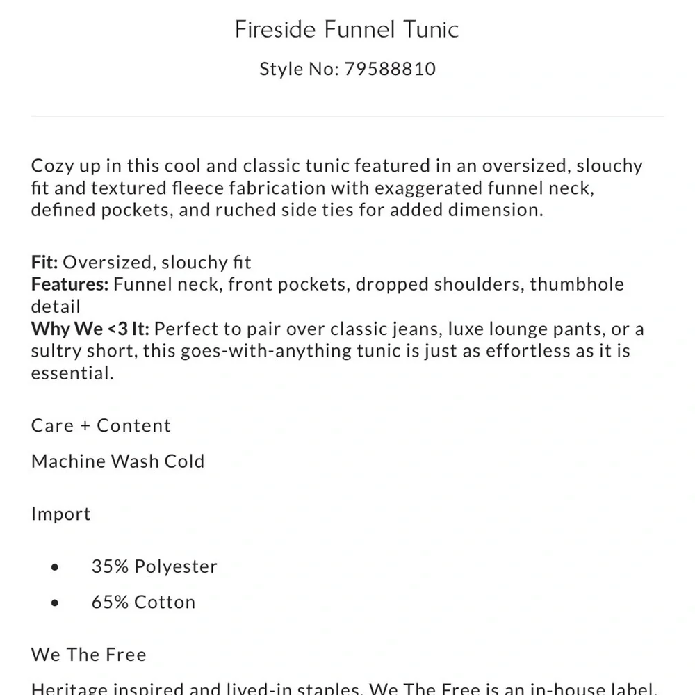 Free People Fireside Funnel Tunic